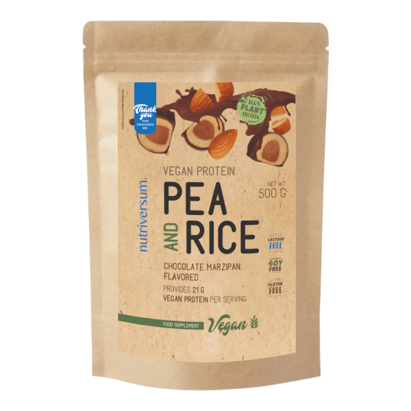 Nutriversum Pea and Rice Vegan Protein 500g Chocolate Marzipan